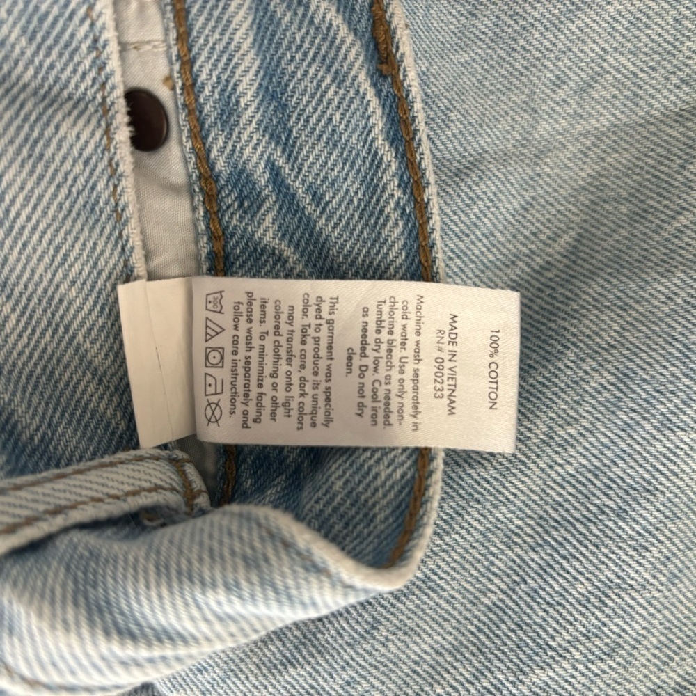 PacSun Light Contrast Patched Knee Panel High Waisted Straight Leg Jeans size 26 - Picture 11 of 11